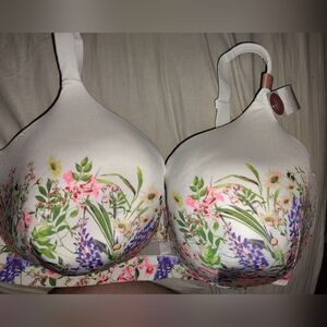 Cacique Comfort Bliss Bra in White and Pink